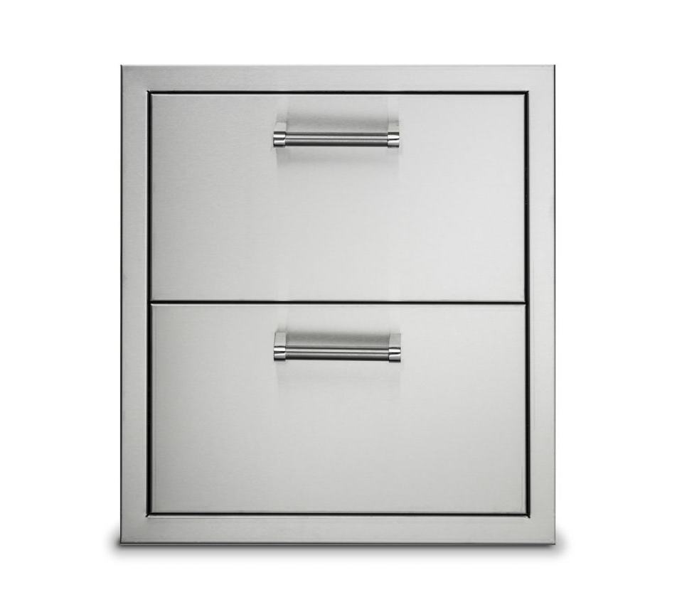 19" Stainless Steel Double Drawers - VODRD5191SS